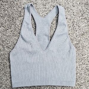 Free People Ribbed Gray Bralette